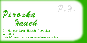 piroska hauch business card